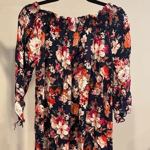 NWT Southern Stitch Floral Off The Shoulder Dress
